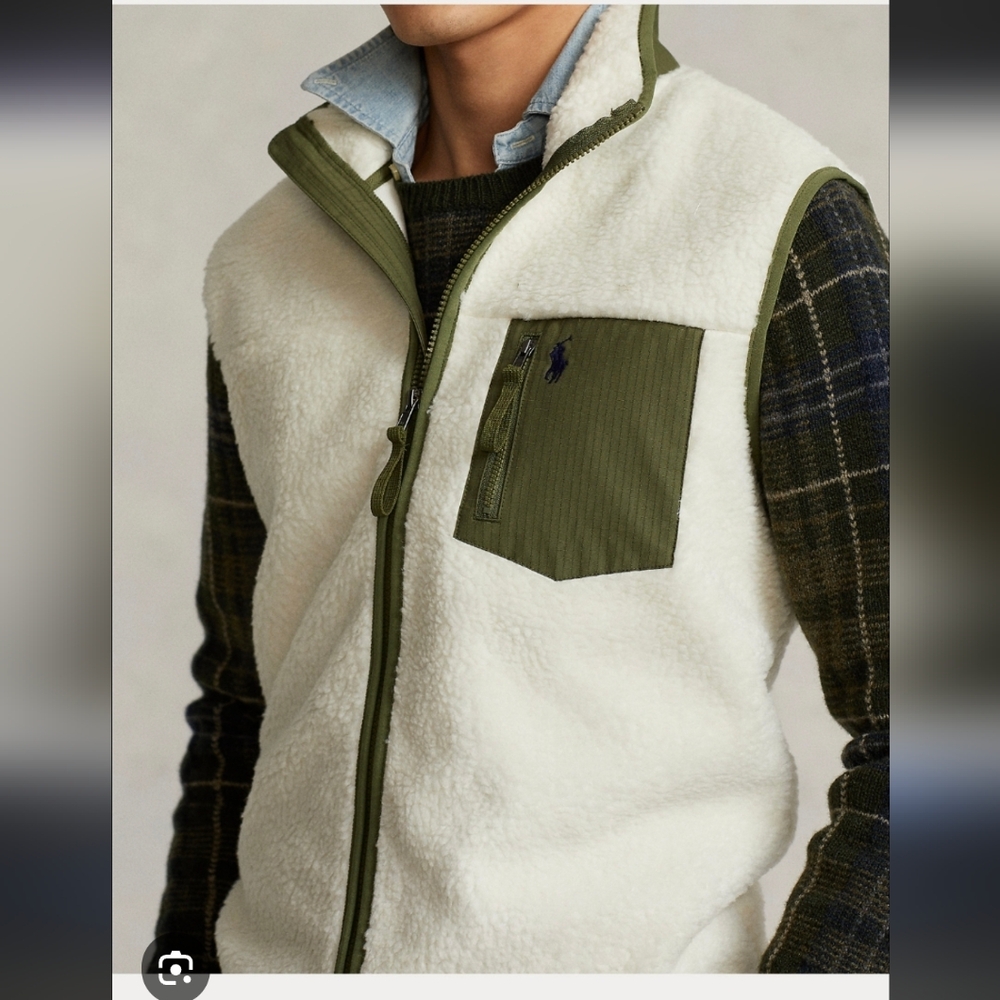 Polo Ralph Lauren Hybrid Windbreaker Technology Fleece Vest Size XL